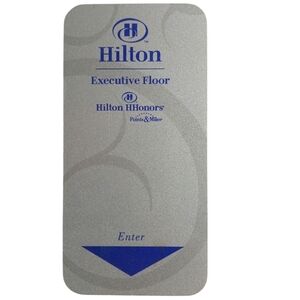 Hilton Hotel Photo Room Key Collectible Executive Floor Honors Silver